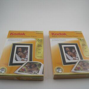 Kodak Set of Two 60 Sheets 4x6 Ultra Premium Photo Paper High Gloss Instant Dry